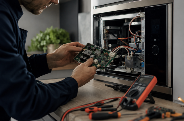 Reparatur der Platine einer Einbau-Mikrowelle